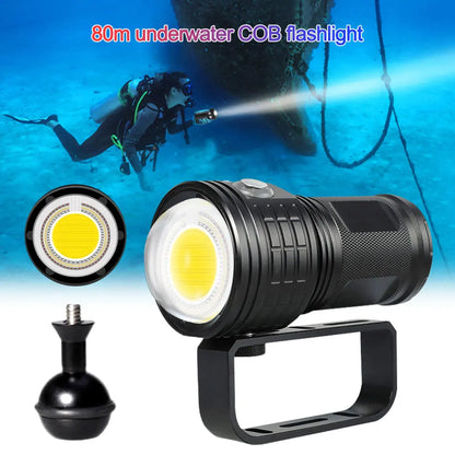 10000LM Diving Flashlight 3 Color LED