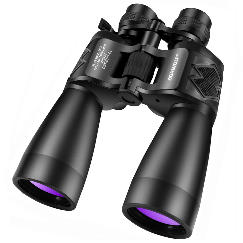 Borwolf 12-36X60 Binoculars BAK4 Power Hunting night vision telescope