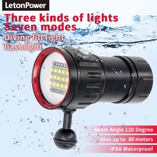 NEW LED Diving Light Highlight Torch  20000Lumens